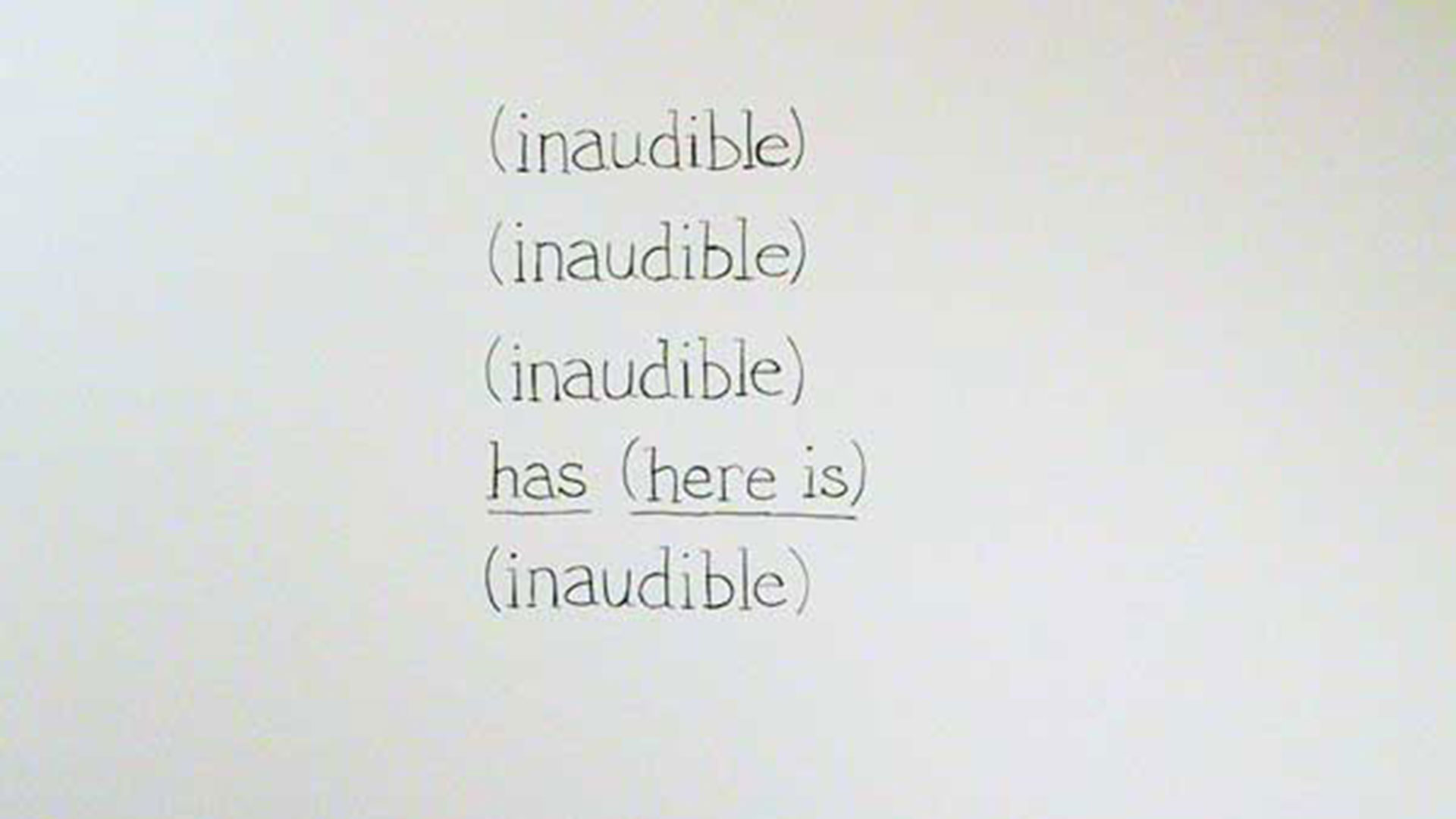 Jenny Perlin: Open Sentence